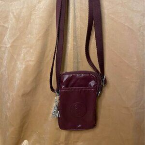 Kipling Tally Crossbody Phone Bag in Burgundy Lacquer